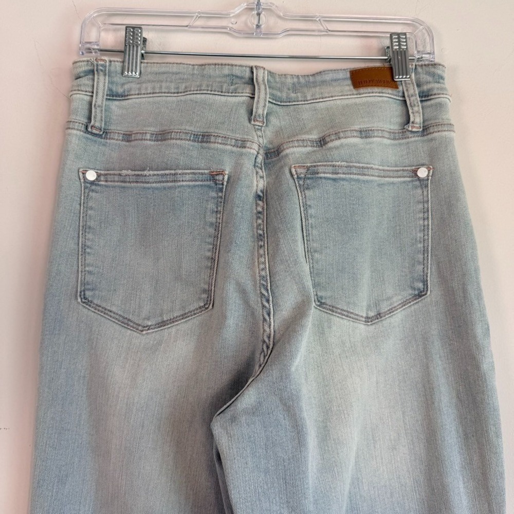 Judy Blue Wide Leg Jeans Size 28 Blue Boho Stretch High Rise - Picture 6 of 10